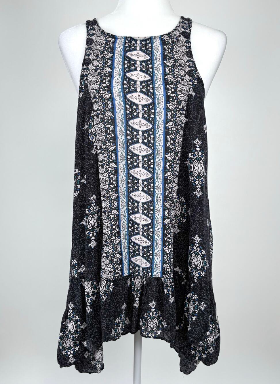 Free People Intimately Into You Slip Dress in Black & Blue Size XS